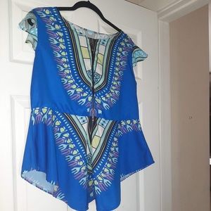 Multicolor romper plus size 2x
